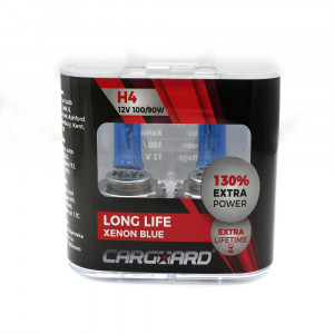 Set de 2 becuri Halogen H4, 100W +130% Intensitate - LONG LIFE - CARGUARD - Img 1