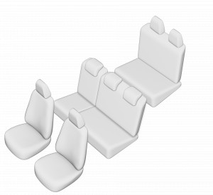 SET HUSE SCAUN DACIA LOGAN MCV 7 LOCURI 2004-2012 (BANCHETA FRACTIONATA) TIP 2 CU TETIERE IN FORMA DE L - Img 8
