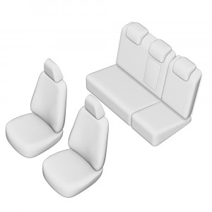 SET HUSE SCAUN PEUGEOT 407 2005-2011 (BANCHETA FRACTIONATA) CU TETIERE SPATE IN FORMA DE L - Img 6