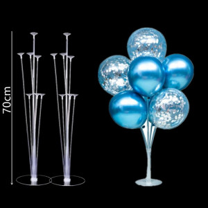 Stand aranjament 7 baloane, inaltime 70 cm, transparent - Img 10