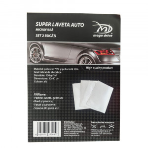 SUPER LAVETA AUTO MICROFIBRA ALBA 30X40 CM (SET 2 BUCATI) - Img 4