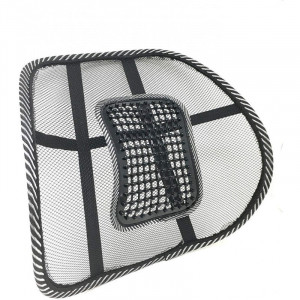 Suport lombar pentru scaun auto si de birou, zona de masaj, 39x39 cm, negru - Img 5
