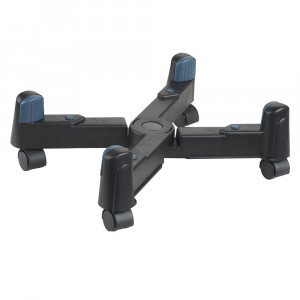 Suport mobil pentru unitate pc, ajustabil 8-25 cm, 4 roti pivotante, negru - Img 2