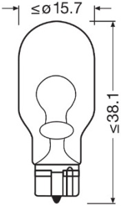 BEC 12V W16W ORIGINAL SET 10 BUC OSRAM - Img 3