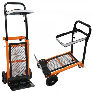 Carucior liza portabil cu 4 roti, suport sac de gunoi, pliabil, transport marfa maxim 80 kg - Img 5