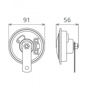CLAXON ELECTROMAGNETIC, TIP DISC, 24V 3A TON INALT - Img 2