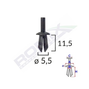 CLIPS FIXARE PENTRU RENAULT/VW AUDI FIAT SEAT - NEGRU SET 25 BUC - Img 4
