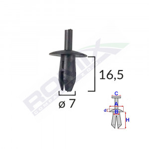 CLIPS FIXARE PENTRU VW MERCEDES - NEGRU SET 10 BUC - Img 2