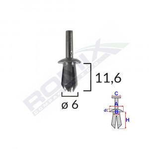 CLIPS FIXARE RENAULT DACIA MERCEDES BMW FIAT - NEGRU SET 25 BUC - Img 2