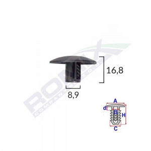 CLIPS TAPITERIE PENTRU CITROEN/RENAULT - NEGRU SET 10 BUC - Img 2