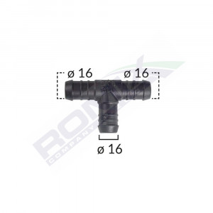 CONECTOR TEU FURTUN CONDUCTE DIAMETRU 16 MM SET 5 BUC - Img 1