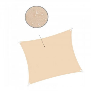 Copertina protectie uv, parasolar 3x3 m, forma patrata, material impermeabil, bej - Img 6
