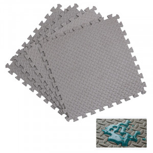 Covoras puzzle xl, 60x60 cm, grosime 2 cm, spuma eva, 2 piese culoare gri - Img 3