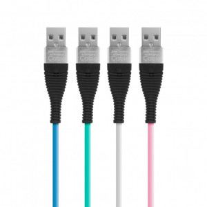 Delight - Cablu de date - iPhone "lightning", 2 m, silicon, 4 culori - Img 2