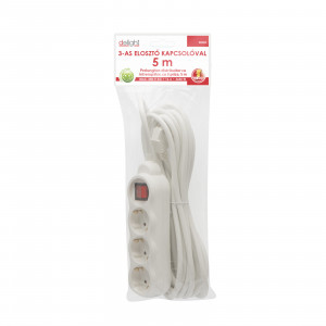 Delight - Prelungitor cu distribuitor 3 prize, cu intrerupator - 5 m - Img 2