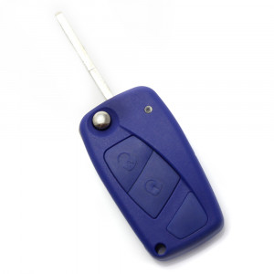Fiat - Carcasa cheie tip briceag, 2 butoane, albastru - Img 1