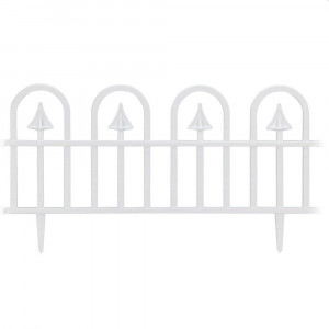 Gardulet pentru gradina, 60x31 cm, 4 segmente, posibilitate imbinare, pvc alb - Img 1