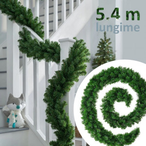 Ghirlanda decorativa luxury pine din crengi de brad artificial, lungime 5.4 m, ace 3d, decor craciun - Img 11