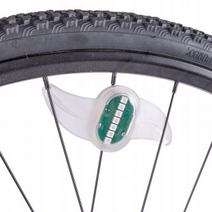 Lumini spite bicicleta, led rgb, 12 modele luminoase, senzor miscare, baterii cr2032 - Img 4