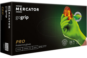 MANUSI DIN NITRIL CULOARE VERDE STRUCTURA DIAMANTATA M SET 50BUC - Img 2