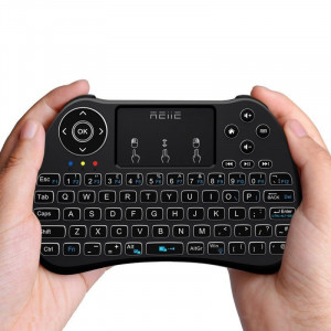 Mini tastatura iluminata, wireless cu touchpad, reiie h9+ - Img 3