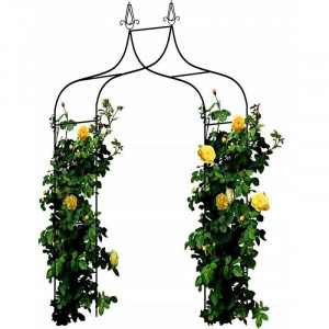 Pergola decorativa de gradina, constructie metalica, stil gothic, 240x150x37 cm - Img 4