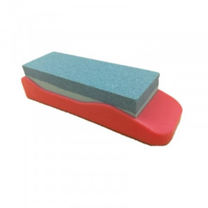 Piatra de ascutit cutitele, suport din plastic, 15 cm, diverse culori - Img 4