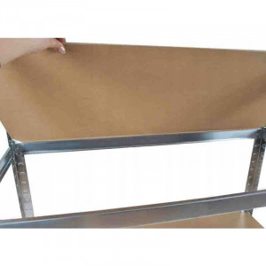 Raft metalic pentru depozitare, structura 4 nivele, sarcina per raft 175 kg, 150x75x30 cm - Img 9