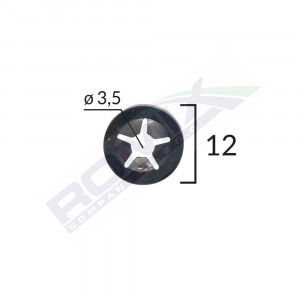 SAIBA FIXARE TAPITERIE UNIVERSAL - NEGRU - 12MM SET 25 BUC