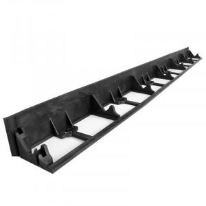 Separator gazon inaltime 4.5 cm, lungime 100 cm, 6 gauri prindere, negru - Img 2