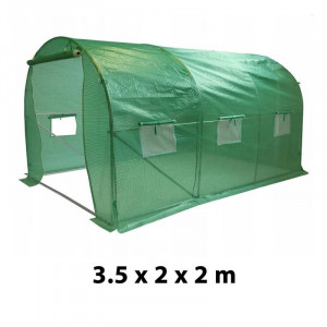 Sera tip tunel, 3.5x2x2 m, folie pe 140g/mp, cadru metalic, filtru uv4 - Img 1