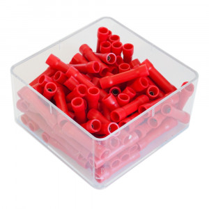 SET 100 MANSOANE ELECTRICE IZOLATE TOTAL ROSII CILINDRIC 4MM - Img 2