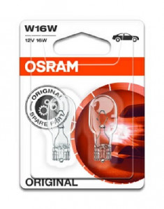 SET 2 BECURI 12V W16W ORIGINAL BLISTER OSRAM - Img 1