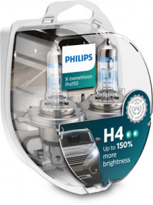 SET 2 BECURI FAR H4 60/55W 12V X-TREME VISION PRO150 PHILIPS - Img 1