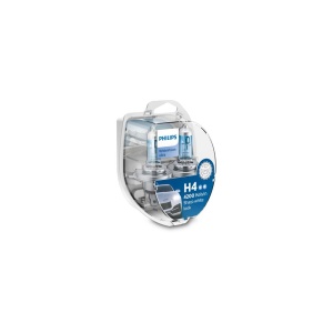 SET 2 BECURI FAR H4/W5W P43T-38 60/55W 12V WHITE VISION ULTRA PHILIPS - Img 5