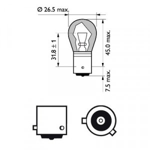 SET 2 BECURI SEMNALIZARE PY21W 12V (blister) SILVER VISION PHILIPS - Img 3