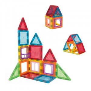 Set constructie magnetic, 106 piese, joc educativ si creativ, varsta 3+, procart - Img 14