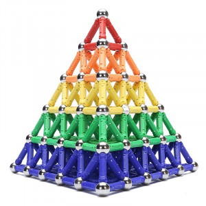 Set constructie magnetic 3d, 350 piese, multicolor, educativ, interactiv, varsta 6+, procart - Img 2