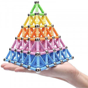 Set constructie magnetic 3d, 350 piese, multicolor, educativ, interactiv, varsta 6+, procart - Img 12