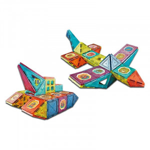 Set constructii magnetic, 77 piese, castel multicolor creativ, varsta 3+, procart - Img 4