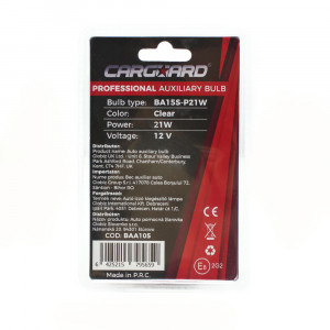 Set de 2 becuri P21W - incolore - CARGUARD - Img 3