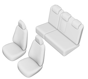 SET HUSE SCAUN FORD MONDEO 2007-2014 (BANCHETA FRACTIONATA) CU TETIERE IN FORMA DE L - Img 2