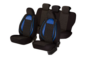 SET HUSE SCAUN RACING NEGRU - ALBASTRU - Img 2