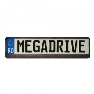 SUPORT NUMAR INMATRICULARE MEGA DRIVE METALIZAT GRAPHITE 1 BUC - Img 2