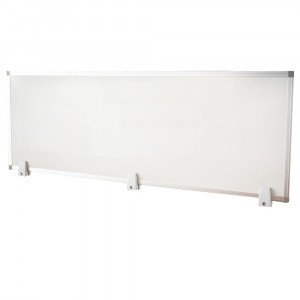 Tabla magnetica alba 40x120 cm, 2 fete, rama de aluminiu, prindere desktop pe birou - Img 5