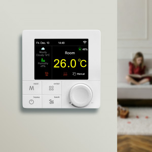 Termostat digital wifi, programabil, ecran lcd, control vocal, smartphone android, ios, alb - Img 3