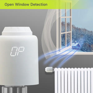 Termostat inteligent pentru calorifer, wifi, android ios, control vocal alexa, programabil - Img 16