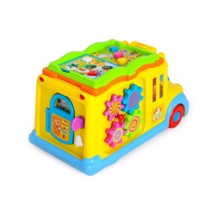 Autobuz scolar interactiv, sunete si lumini, imagini, multicolor, 12 luni+ - Img 2