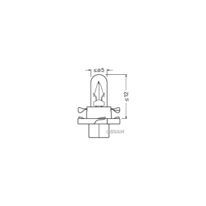 BEC BORD BX8.4D SOCLU NEGRU 12V 1.2W SET 10 BUC OSRAM - Img 4