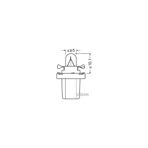 BEC BORD BX8.5D SOCLU ALBASTRU 12V 1.2W SET 10 BUC OSRAM - Img 3